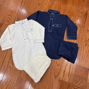 Traditional Navy and Cream panjabi set